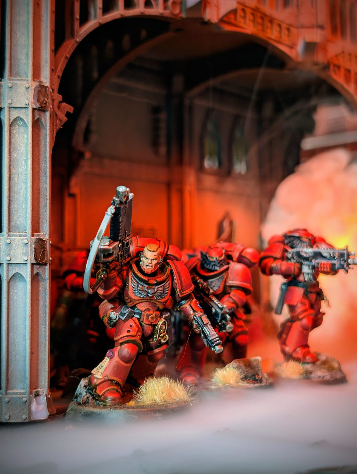 Blood Angels Space Marines painted by a Battle & Brush member in Birmingham